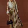 Social Hour Chic Stripe Button Down Maxi Dress Image - 1