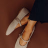 The Josie Faux Suede Flats in Taupe Image - 1