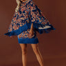 Posh Mode High Waist Floral Velvet Burnout Mini Skirt Image - 1