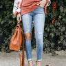Eunina Back Stage Destructed High Waist Skinny Image - 1