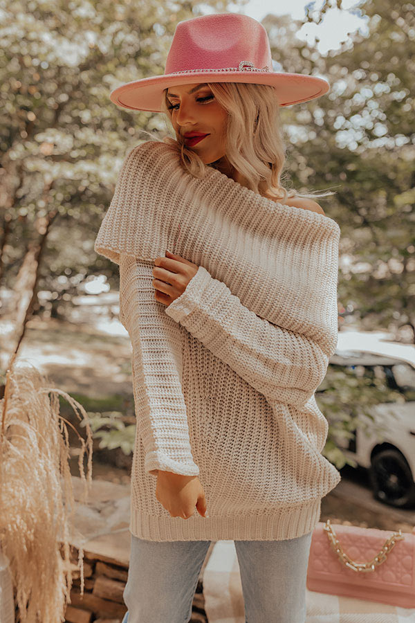 Fireside Snuggles Knit Sweater in Cream