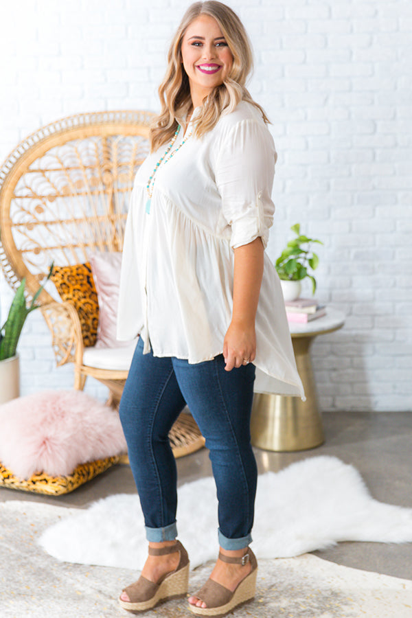 Backstage Beauty Babydoll Tunic in Ivory Image - 1