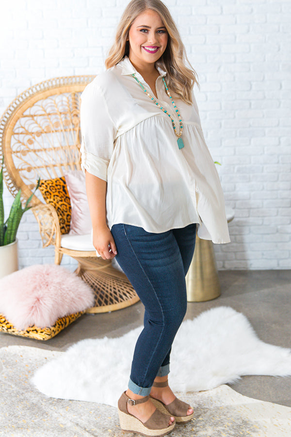 Backstage Beauty Babydoll Tunic in Ivory Image - 5