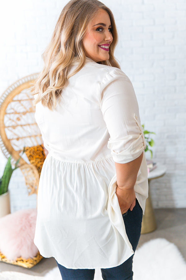 Backstage Beauty Babydoll Tunic in Ivory Image - 3