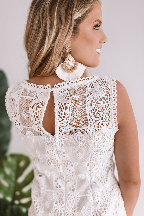 crochet day dress Romy Peachy Crochet Dress
