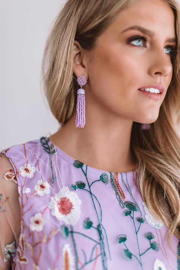 It's Love After All Earrings in Lavender