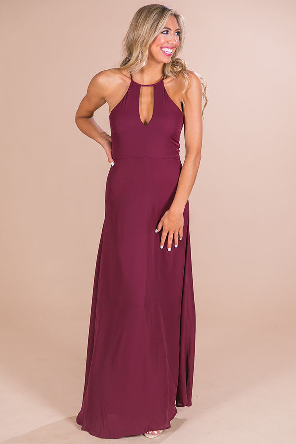 chinese dress ladies Sunset Ridge Maxi Dress in Maroon