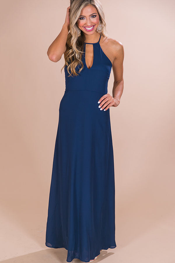 Sunset Ridge Maxi Dress in Navy