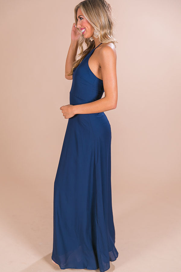 Sunset Ridge Maxi Dress in Navy