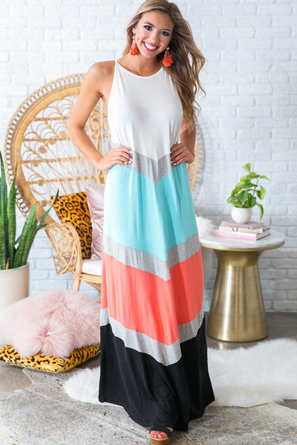 Dockside Dreaming Color Block Maxi Image - 3