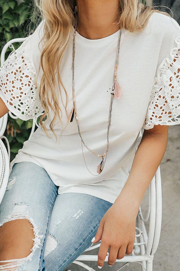World's My Stage Necklace In Blush Image - 1
