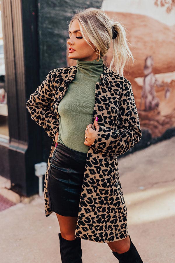 Times Square Leopard Coat