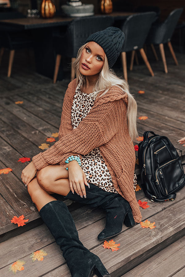 On Vineyard Time Cardigan in Camel