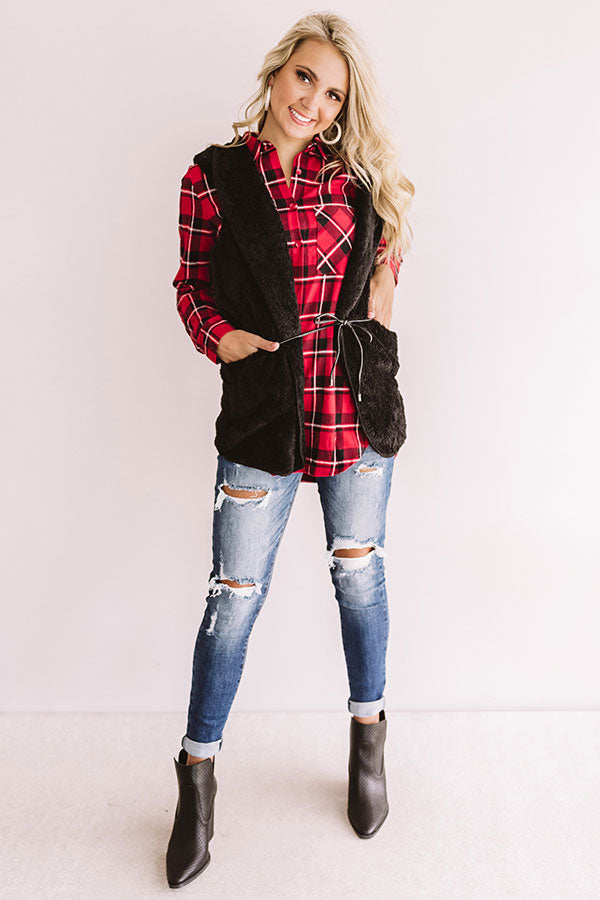 The First Chill Fleece Vest in Black
