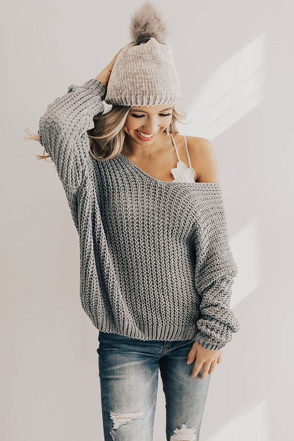 Wine Night Ultra Soft Beanie in Grey