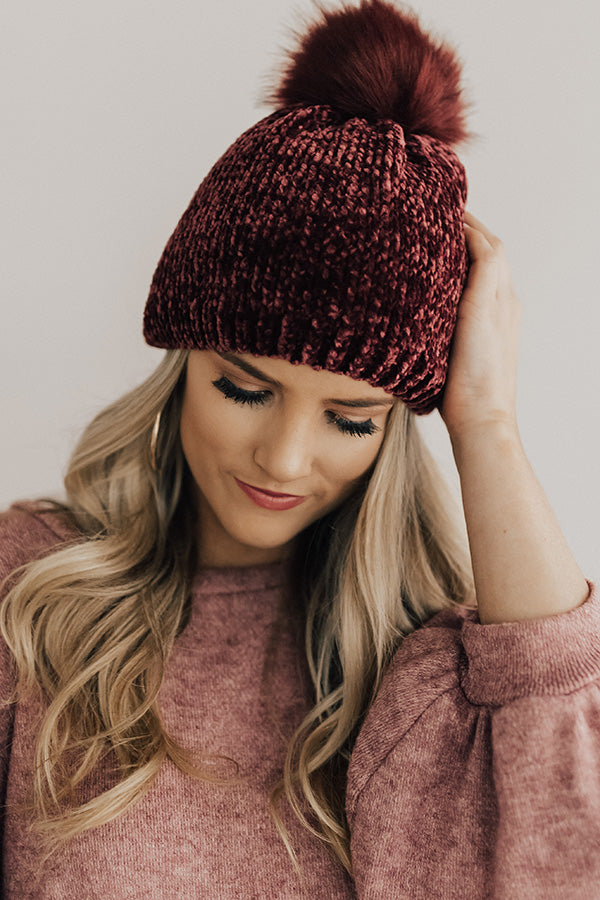 Wine Night Ultra Soft Beanie in Merlot