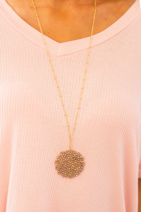 Sparkle For Days Necklace In Grey