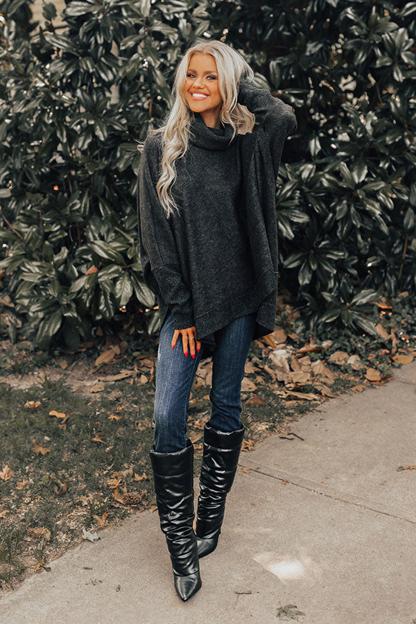 Time For Cozy Sweater in Black