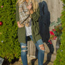 Latte Cozy Popcorn Knit Cardigan in Olive Image - 1