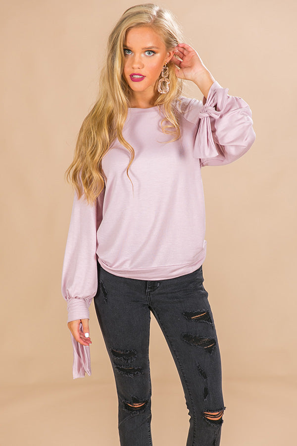 Girl's Weekend Sweatshirt in Blush