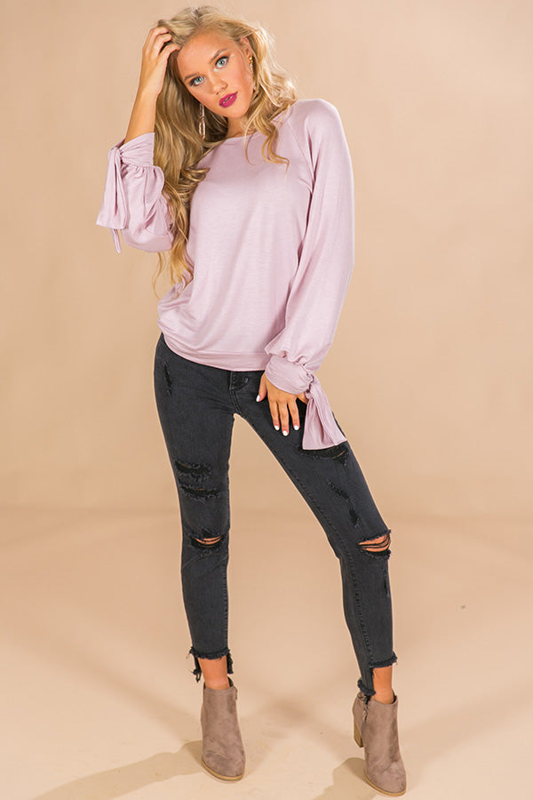 Girl's Weekend Sweatshirt in Blush