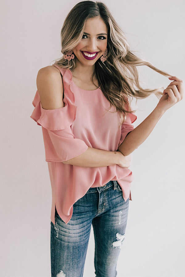 Italian Vacation Shift Top in Blush
