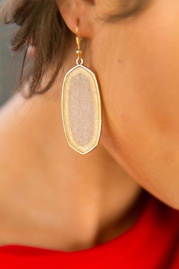London Travels Earrings in White