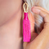 Color Me Pretty Tassel Earring in Fuchsia Image - 1