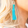 Color Me Pretty Tassel Earring in Turquoise Image - 1