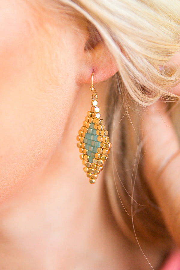 Friends In France Earrings In Aqua