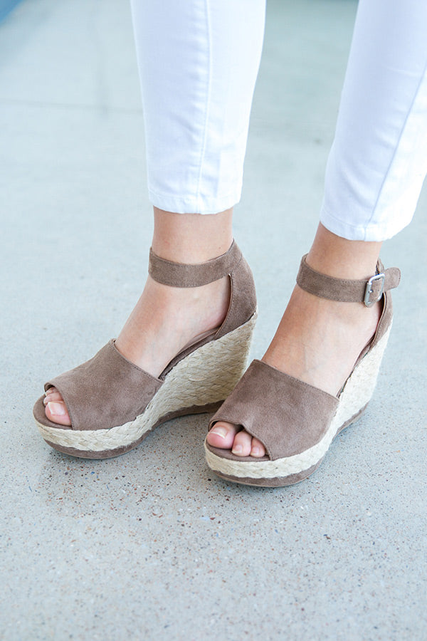 Mediterranean Romance Wedge In Taupe