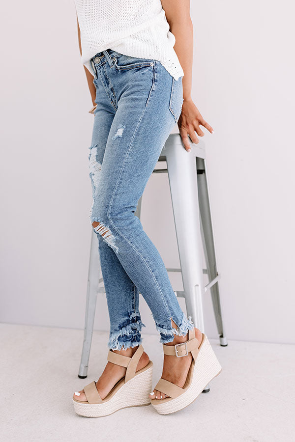 KanCan Malibu Distressed Midrise Skinny In Medium Wash