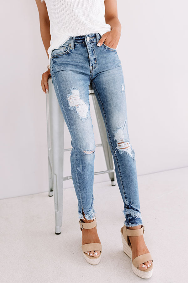 KanCan Malibu Distressed Midrise Skinny In Medium Wash