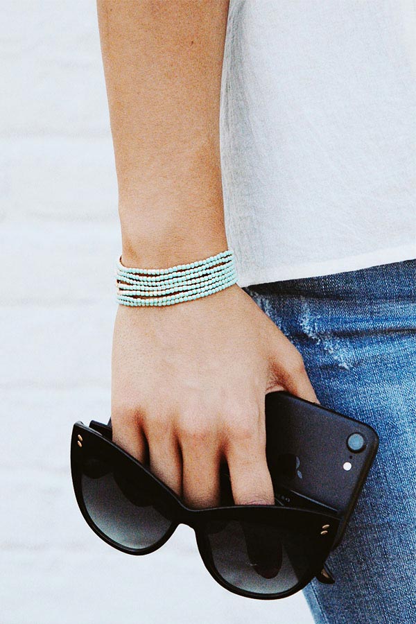 Bali Bound Bracelet Set In Mint