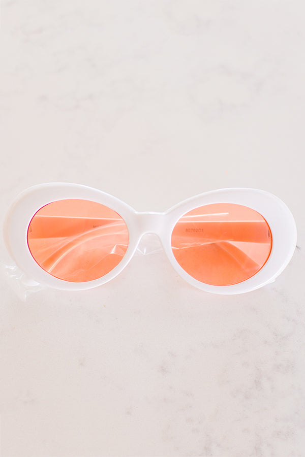 Poolside Pretty Sunglasses In Tangerine