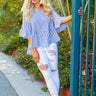 Hamptons Date Night Seersucker Shift Top Image - 1