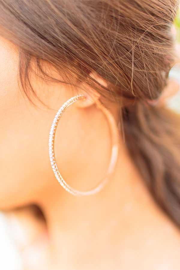 Take Notes Hoop Earrings in Gold