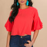 Brighton Babe Shift Top in Coral Image - 1