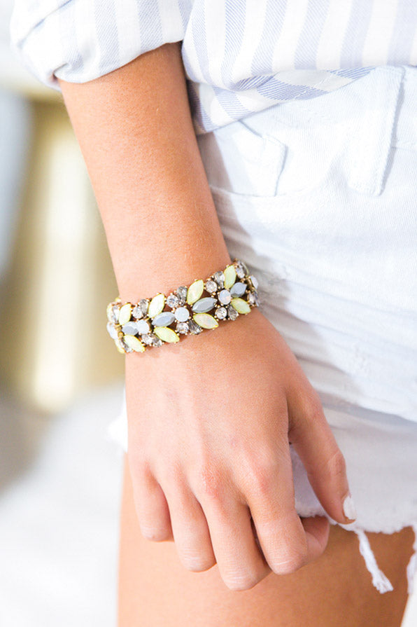 Feeling Blissful Bracelet In Lime Punch
