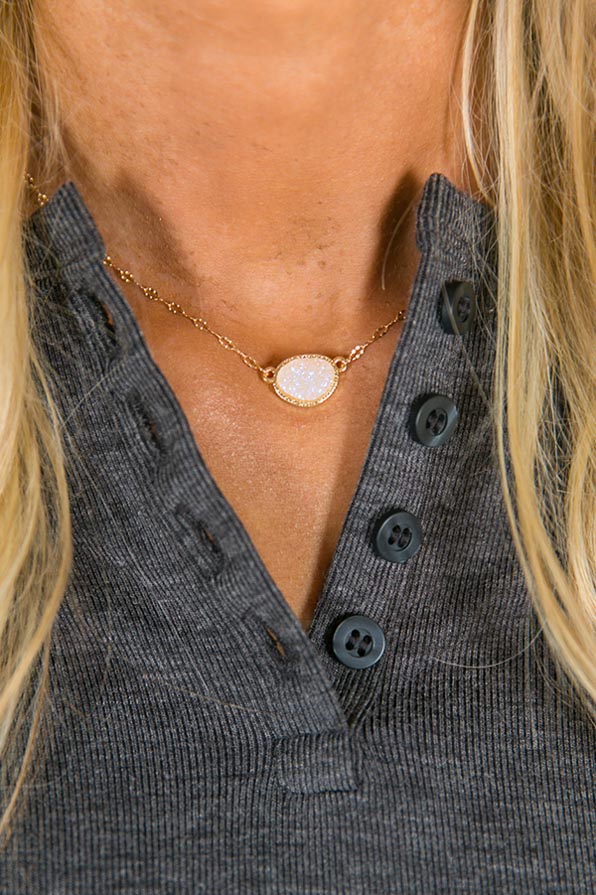 Paris Perfection Druzy Necklace