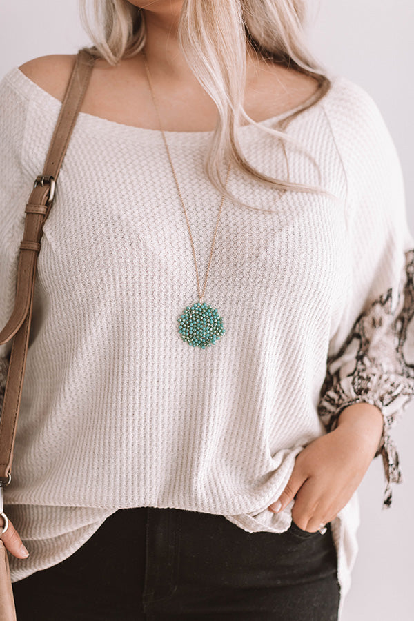 Sparkle For Days Necklace in Aqua