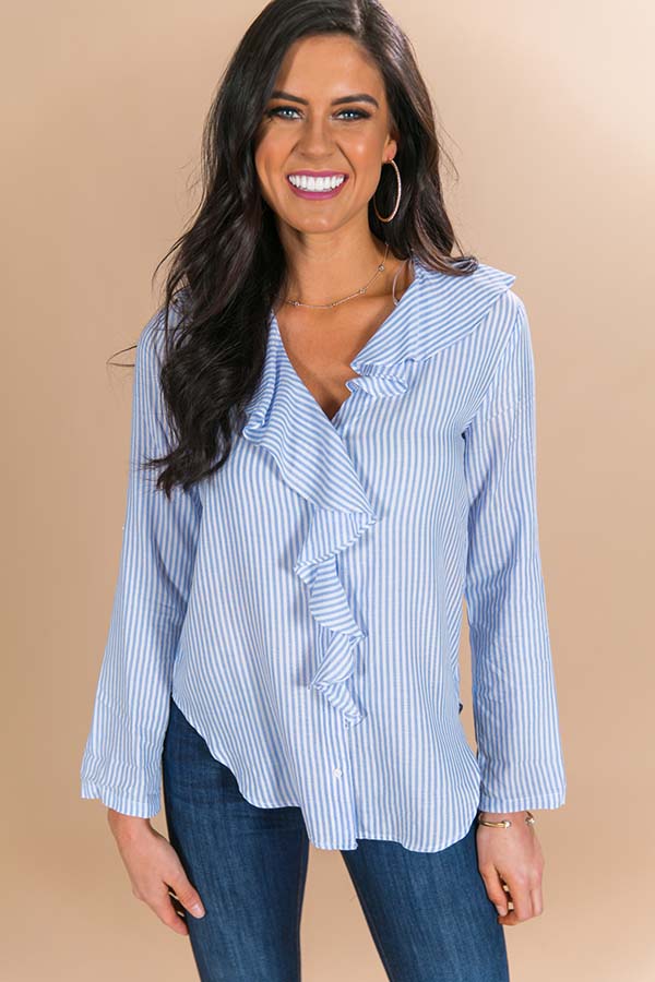 Class Act Stripe Shift Top