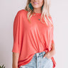 Bright Idea Shift Top in Coral Image - 1