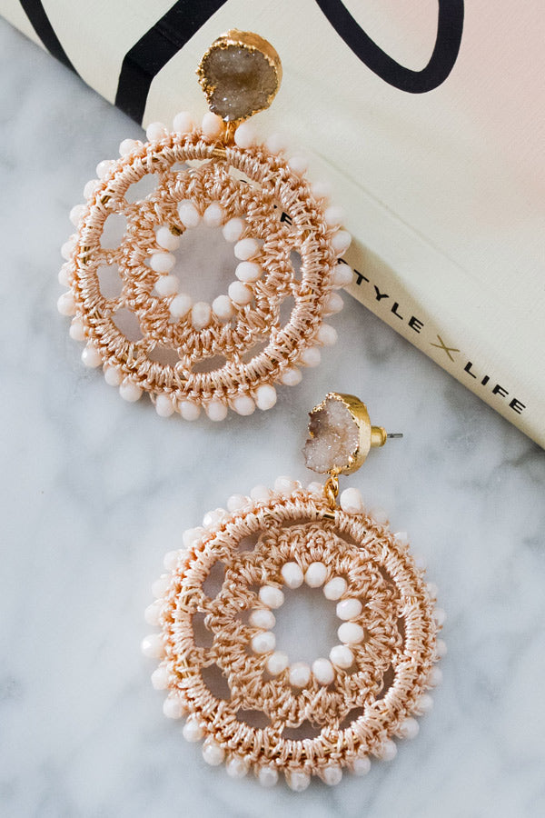 Pretty In Panama Earrings In Blooming Dahlia