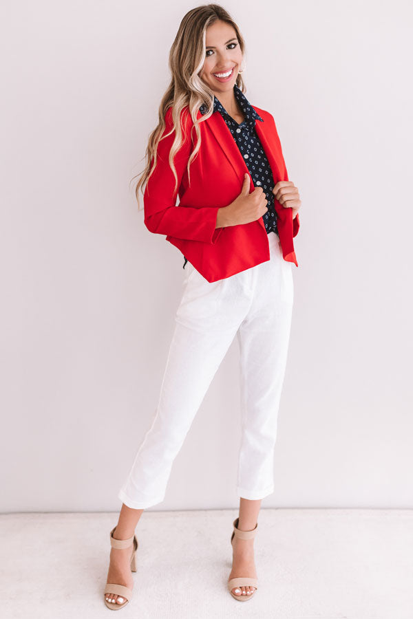 Fashion Week Blazer in Red