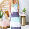 Beach Vibes Color Block Maxi Image - 1