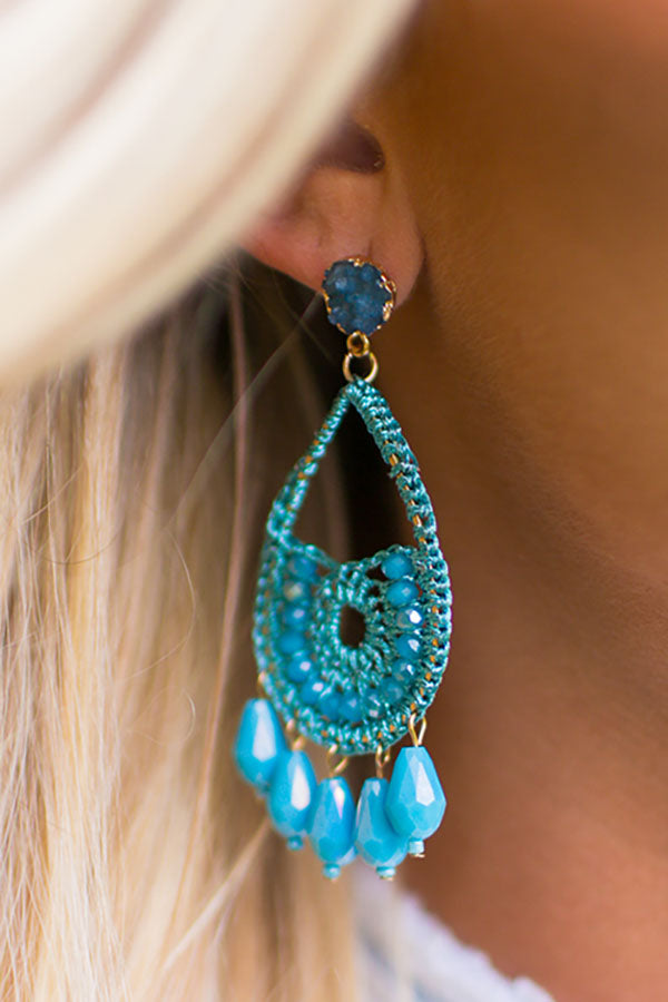 Made For Margaritas Earrings In Electric Blue