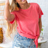 Sunset Sipping Shift Tee in Coral Image - 1