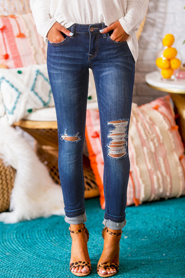 Coronado Beach Distressed Ankle Skinny