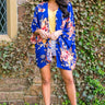Moroccan Morning Floral Overlay in Royal Blue Image - 1